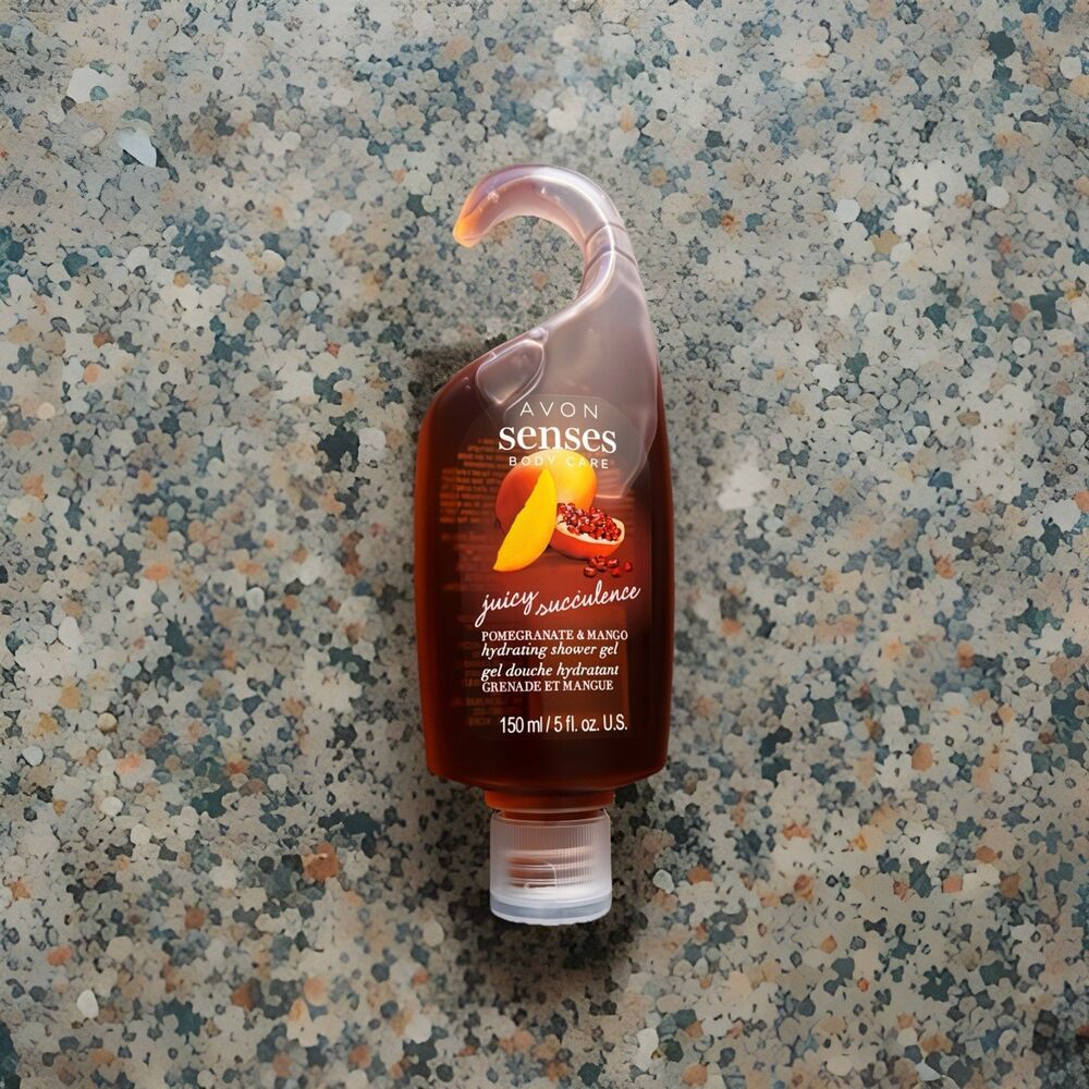 Avon Senses Pomegrante & Mango Shower Gel 5 fl. oz. 150 ml Hanging Bottle